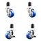 Service Caster 3 Inch 316SS Blue Poly Swivel 1-3/4 Inch Expanding Stem Caster Brake SCC, 2PK SS316EX20S314-PPUB-BLUE-2-TLB-2-134 - alternate 1